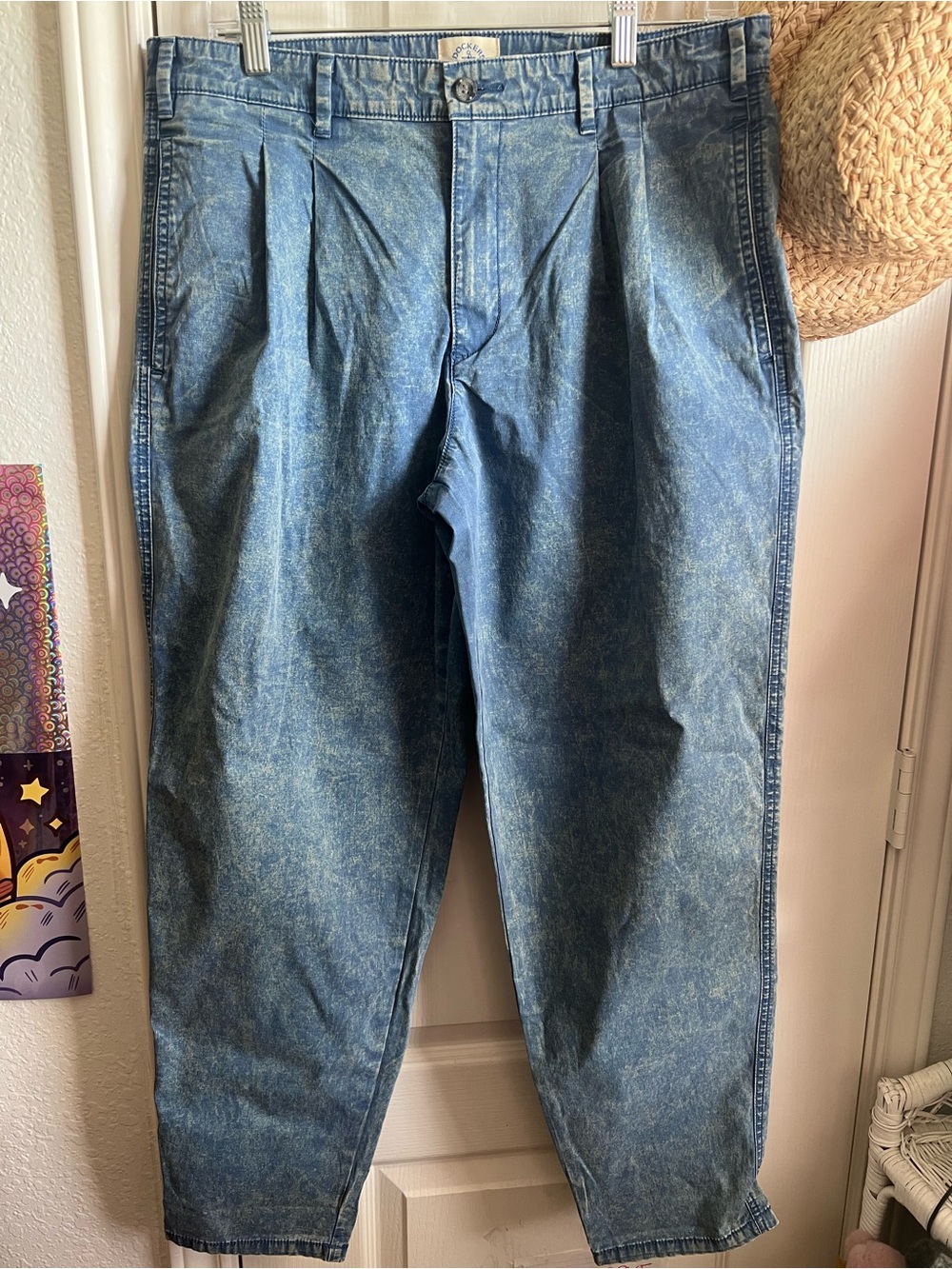 Dockers Vintage 90’s Pleated Acid Washed Jeans